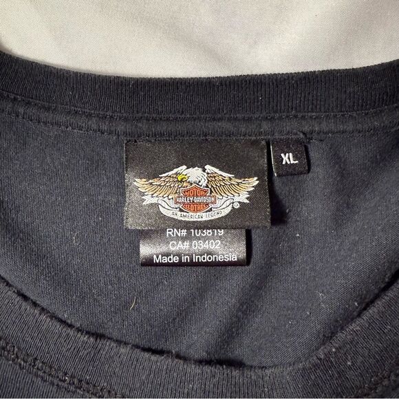 Harley-Davidson Men's Black Charcoal snake Graphic Long Sleeve Tee size XL - Picture 4 of 6